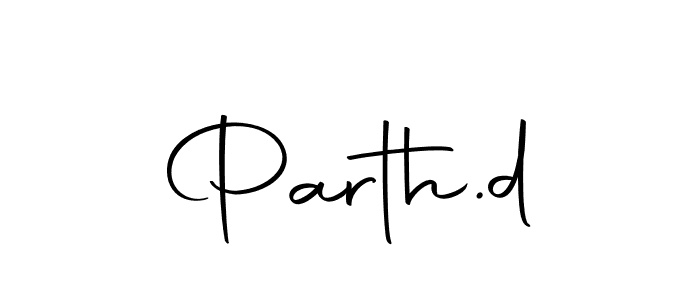 You should practise on your own different ways (Autography-DOLnW) to write your name (Parth.d) in signature. don't let someone else do it for you. Parth.d signature style 10 images and pictures png