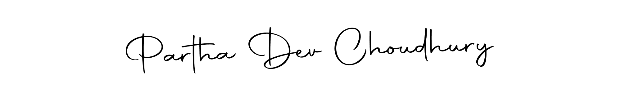 How to make Partha Dev Choudhury name signature. Use Autography-DOLnW style for creating short signs online. This is the latest handwritten sign. Partha Dev Choudhury signature style 10 images and pictures png