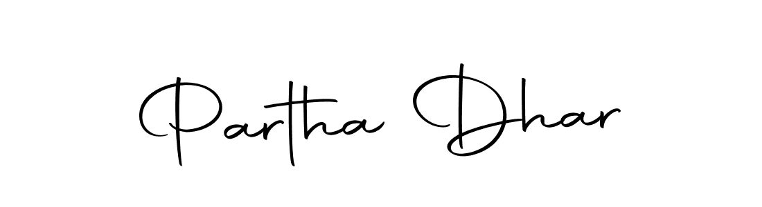 Make a beautiful signature design for name Partha Dhar. Use this online signature maker to create a handwritten signature for free. Partha Dhar signature style 10 images and pictures png