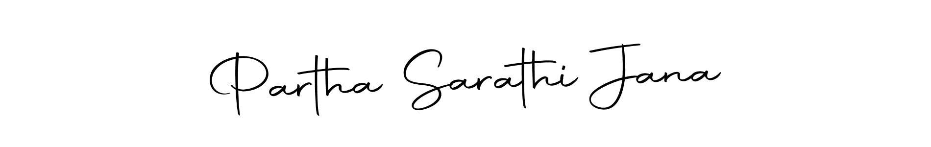 How to make Partha Sarathi Jana name signature. Use Autography-DOLnW style for creating short signs online. This is the latest handwritten sign. Partha Sarathi Jana signature style 10 images and pictures png