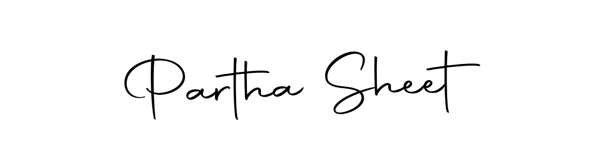 Design your own signature with our free online signature maker. With this signature software, you can create a handwritten (Autography-DOLnW) signature for name Partha Sheet. Partha Sheet signature style 10 images and pictures png