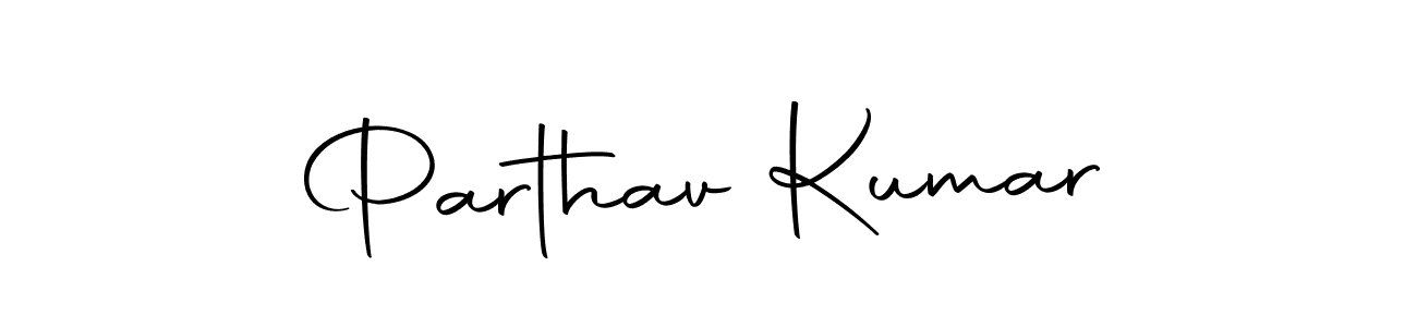 How to make Parthav Kumar name signature. Use Autography-DOLnW style for creating short signs online. This is the latest handwritten sign. Parthav Kumar signature style 10 images and pictures png