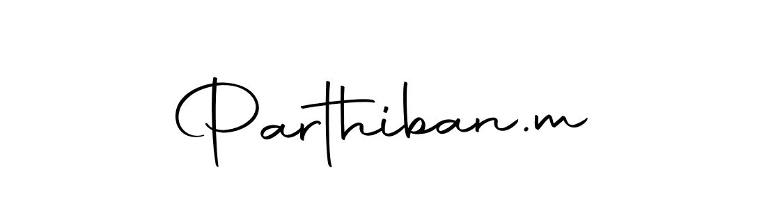 Design your own signature with our free online signature maker. With this signature software, you can create a handwritten (Autography-DOLnW) signature for name Parthiban.m. Parthiban.m signature style 10 images and pictures png