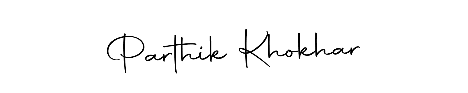 Also we have Parthik Khokhar name is the best signature style. Create professional handwritten signature collection using Autography-DOLnW autograph style. Parthik Khokhar signature style 10 images and pictures png