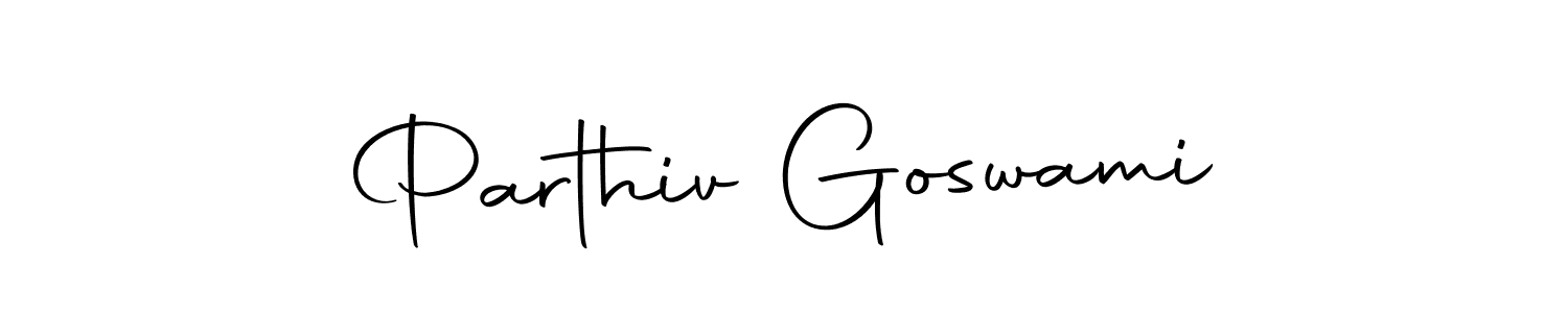 Make a beautiful signature design for name Parthiv Goswami. Use this online signature maker to create a handwritten signature for free. Parthiv Goswami signature style 10 images and pictures png