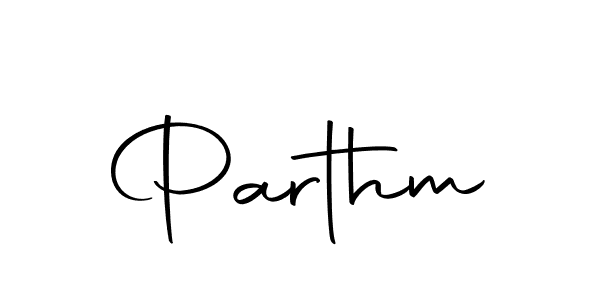 Use a signature maker to create a handwritten signature online. With this signature software, you can design (Autography-DOLnW) your own signature for name Parthm. Parthm signature style 10 images and pictures png