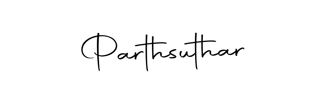 Use a signature maker to create a handwritten signature online. With this signature software, you can design (Autography-DOLnW) your own signature for name Parthsuthar. Parthsuthar signature style 10 images and pictures png