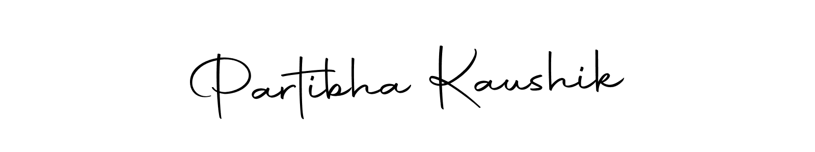 Use a signature maker to create a handwritten signature online. With this signature software, you can design (Autography-DOLnW) your own signature for name Partibha Kaushik. Partibha Kaushik signature style 10 images and pictures png