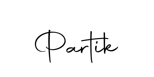 Create a beautiful signature design for name Partik. With this signature (Autography-DOLnW) fonts, you can make a handwritten signature for free. Partik signature style 10 images and pictures png