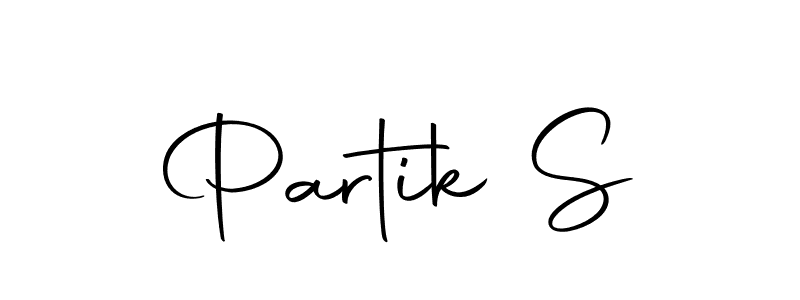 Use a signature maker to create a handwritten signature online. With this signature software, you can design (Autography-DOLnW) your own signature for name Partik S. Partik S signature style 10 images and pictures png