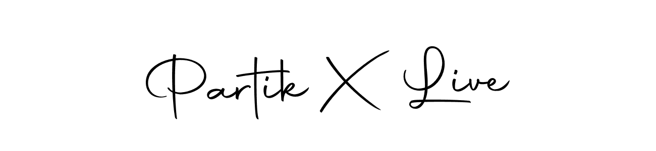 Similarly Autography-DOLnW is the best handwritten signature design. Signature creator online .You can use it as an online autograph creator for name Partik X Live. Partik X Live signature style 10 images and pictures png