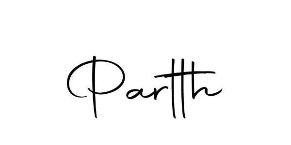 You should practise on your own different ways (Autography-DOLnW) to write your name (Partth) in signature. don't let someone else do it for you. Partth signature style 10 images and pictures png