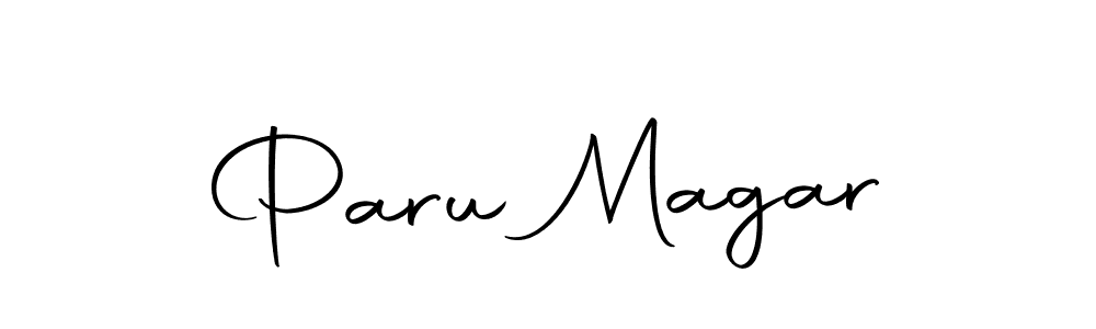 You should practise on your own different ways (Autography-DOLnW) to write your name (Paru Magar) in signature. don't let someone else do it for you. Paru Magar signature style 10 images and pictures png