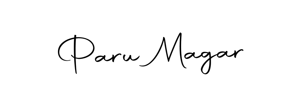 You should practise on your own different ways (Autography-DOLnW) to write your name (Paru Magar) in signature. don't let someone else do it for you. Paru Magar signature style 10 images and pictures png