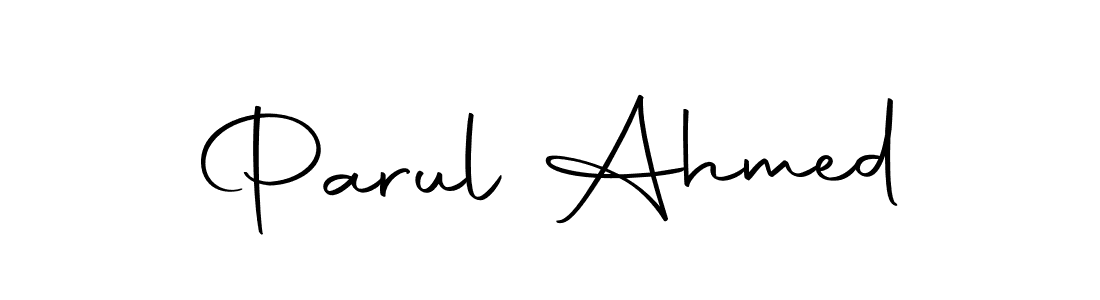 The best way (Autography-DOLnW) to make a short signature is to pick only two or three words in your name. The name Parul Ahmed include a total of six letters. For converting this name. Parul Ahmed signature style 10 images and pictures png