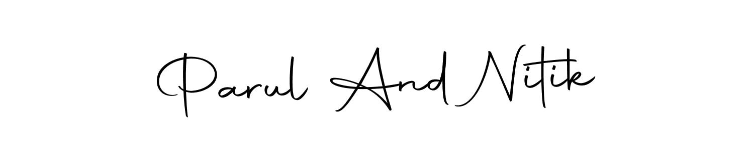 Autography-DOLnW is a professional signature style that is perfect for those who want to add a touch of class to their signature. It is also a great choice for those who want to make their signature more unique. Get Parul And Nitik name to fancy signature for free. Parul And Nitik signature style 10 images and pictures png