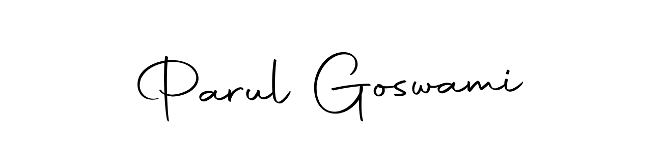 Parul Goswami stylish signature style. Best Handwritten Sign (Autography-DOLnW) for my name. Handwritten Signature Collection Ideas for my name Parul Goswami. Parul Goswami signature style 10 images and pictures png