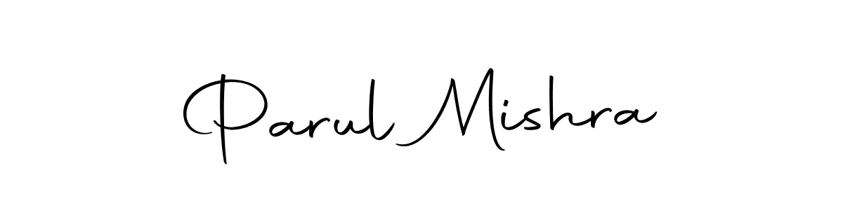 How to make Parul Mishra name signature. Use Autography-DOLnW style for creating short signs online. This is the latest handwritten sign. Parul Mishra signature style 10 images and pictures png