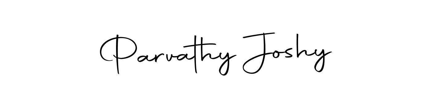 How to make Parvathy Joshy name signature. Use Autography-DOLnW style for creating short signs online. This is the latest handwritten sign. Parvathy Joshy signature style 10 images and pictures png