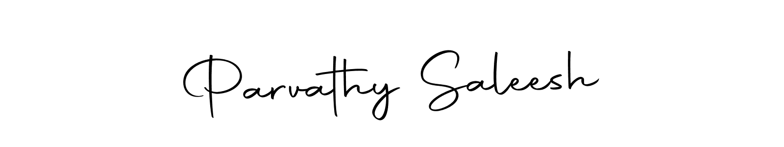 Make a beautiful signature design for name Parvathy Saleesh. Use this online signature maker to create a handwritten signature for free. Parvathy Saleesh signature style 10 images and pictures png