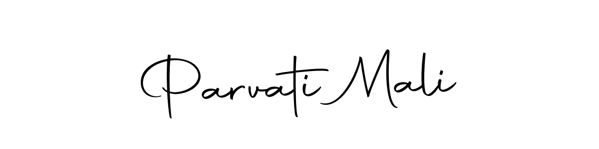 Create a beautiful signature design for name Parvati Mali. With this signature (Autography-DOLnW) fonts, you can make a handwritten signature for free. Parvati Mali signature style 10 images and pictures png