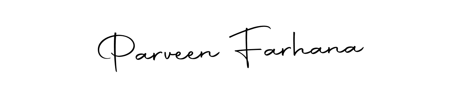 You should practise on your own different ways (Autography-DOLnW) to write your name (Parveen Farhana) in signature. don't let someone else do it for you. Parveen Farhana signature style 10 images and pictures png