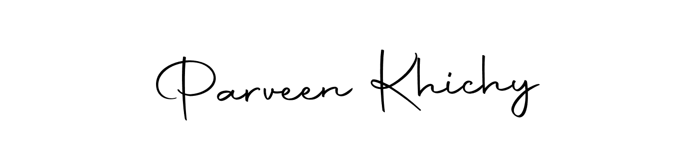 You should practise on your own different ways (Autography-DOLnW) to write your name (Parveen Khichy) in signature. don't let someone else do it for you. Parveen Khichy signature style 10 images and pictures png