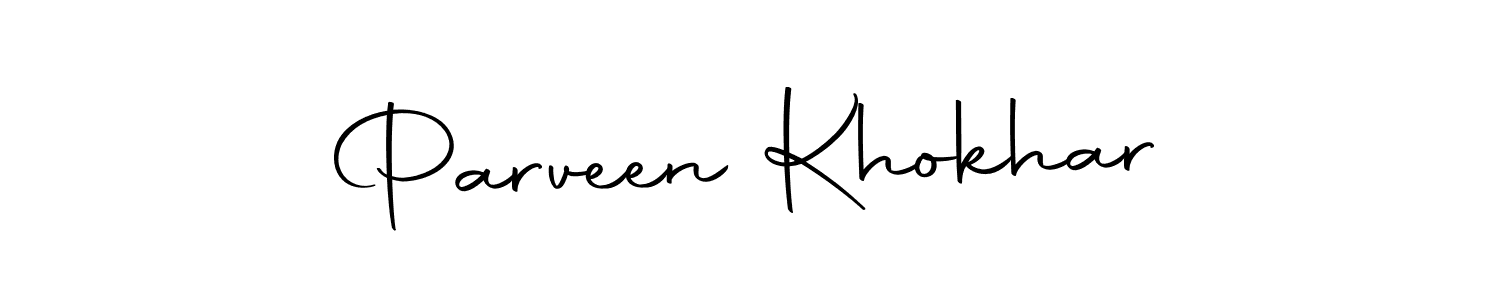 Make a beautiful signature design for name Parveen Khokhar. With this signature (Autography-DOLnW) style, you can create a handwritten signature for free. Parveen Khokhar signature style 10 images and pictures png