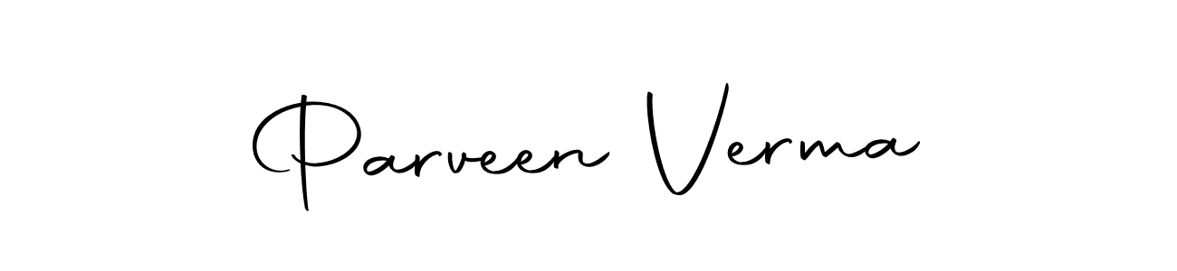 Create a beautiful signature design for name Parveen Verma. With this signature (Autography-DOLnW) fonts, you can make a handwritten signature for free. Parveen Verma signature style 10 images and pictures png