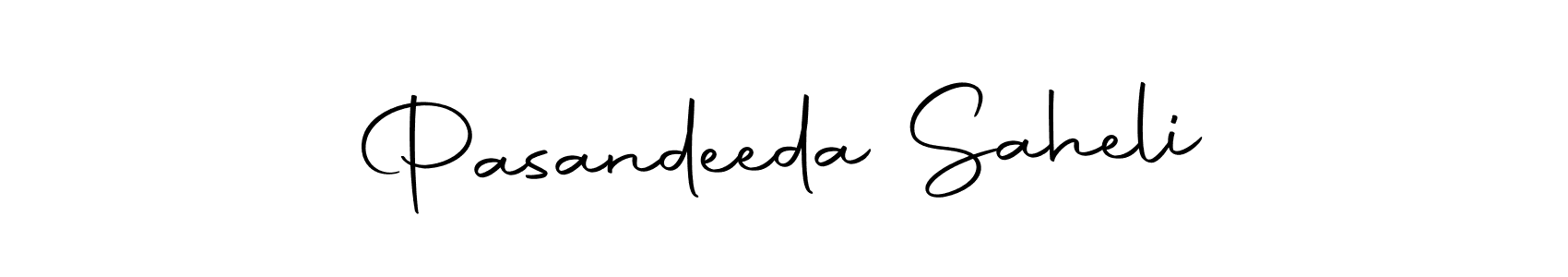 How to make Pasandeeda Saheli name signature. Use Autography-DOLnW style for creating short signs online. This is the latest handwritten sign. Pasandeeda Saheli signature style 10 images and pictures png