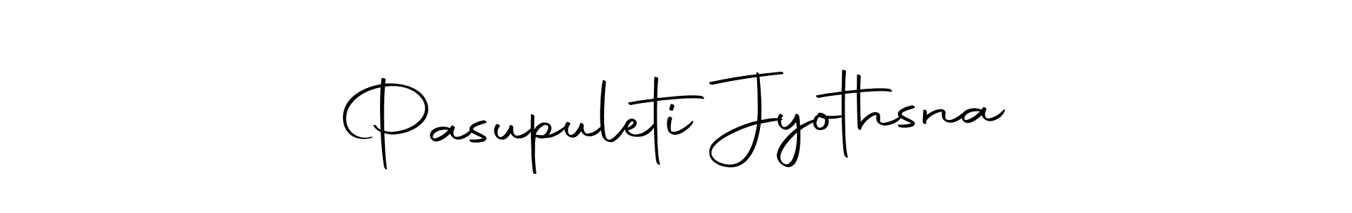 How to make Pasupuleti Jyothsna name signature. Use Autography-DOLnW style for creating short signs online. This is the latest handwritten sign. Pasupuleti Jyothsna signature style 10 images and pictures png