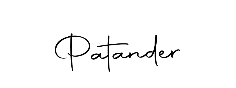 You should practise on your own different ways (Autography-DOLnW) to write your name (Patander) in signature. don't let someone else do it for you. Patander signature style 10 images and pictures png