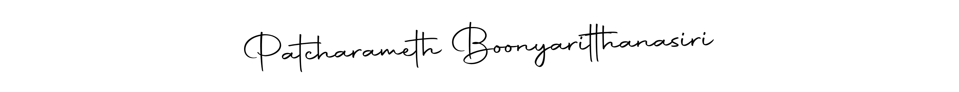 You should practise on your own different ways (Autography-DOLnW) to write your name (Patcharameth Boonyaritthanasiri) in signature. don't let someone else do it for you. Patcharameth Boonyaritthanasiri signature style 10 images and pictures png