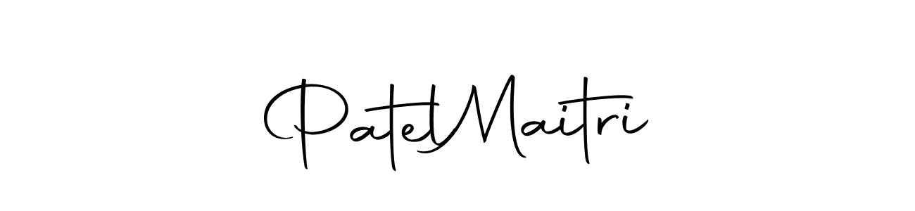 Use a signature maker to create a handwritten signature online. With this signature software, you can design (Autography-DOLnW) your own signature for name Patel  Maitri. Patel  Maitri signature style 10 images and pictures png