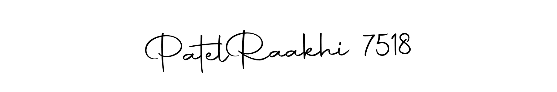 Make a beautiful signature design for name Patel  Raakhi 7518. With this signature (Autography-DOLnW) style, you can create a handwritten signature for free. Patel  Raakhi 7518 signature style 10 images and pictures png