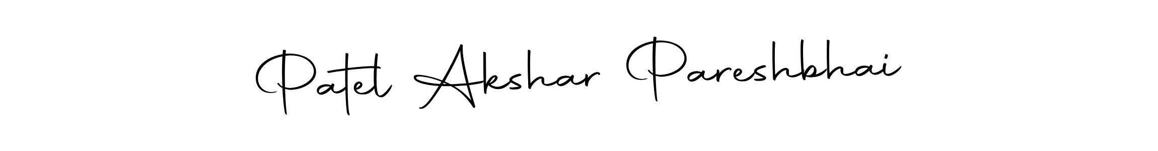 How to make Patel Akshar Pareshbhai name signature. Use Autography-DOLnW style for creating short signs online. This is the latest handwritten sign. Patel Akshar Pareshbhai signature style 10 images and pictures png