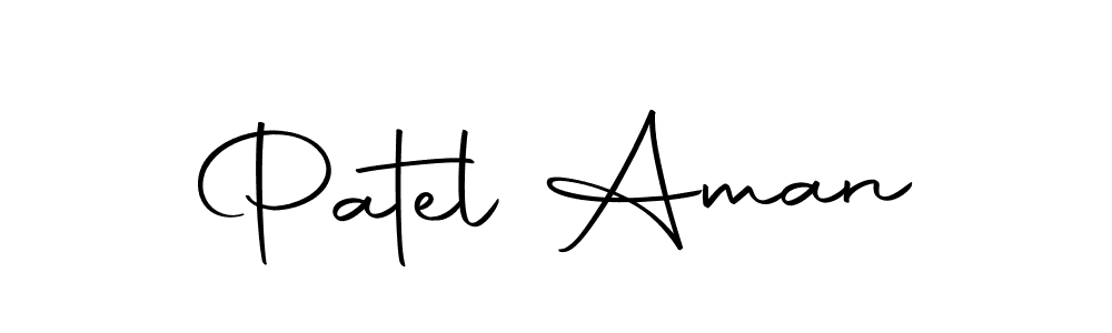 How to make Patel Aman name signature. Use Autography-DOLnW style for creating short signs online. This is the latest handwritten sign. Patel Aman signature style 10 images and pictures png