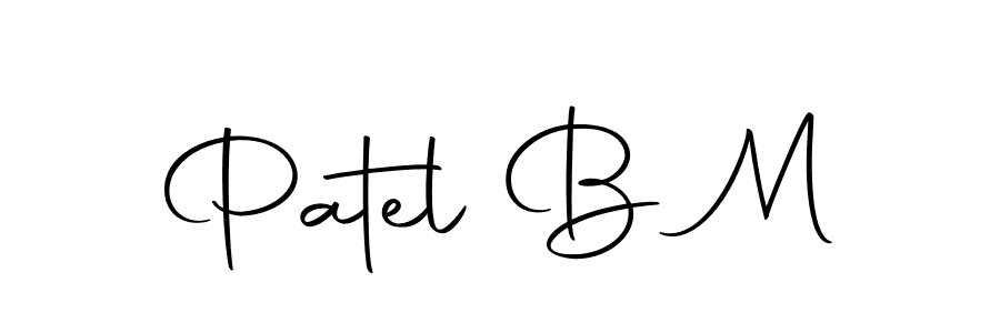 Use a signature maker to create a handwritten signature online. With this signature software, you can design (Autography-DOLnW) your own signature for name Patel B M. Patel B M signature style 10 images and pictures png
