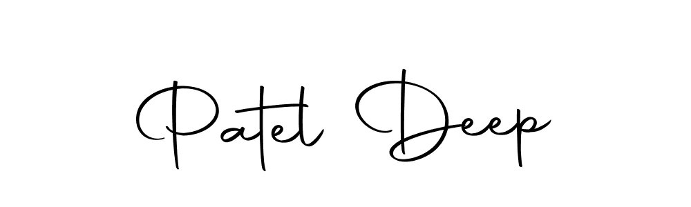 Design your own signature with our free online signature maker. With this signature software, you can create a handwritten (Autography-DOLnW) signature for name Patel Deep. Patel Deep signature style 10 images and pictures png