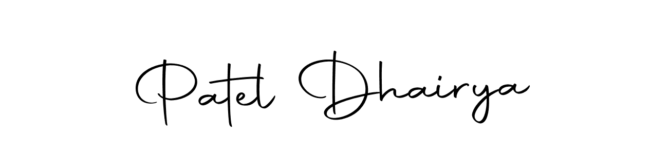 How to make Patel Dhairya signature? Autography-DOLnW is a professional autograph style. Create handwritten signature for Patel Dhairya name. Patel Dhairya signature style 10 images and pictures png