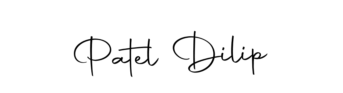 How to make Patel Dilip name signature. Use Autography-DOLnW style for creating short signs online. This is the latest handwritten sign. Patel Dilip signature style 10 images and pictures png