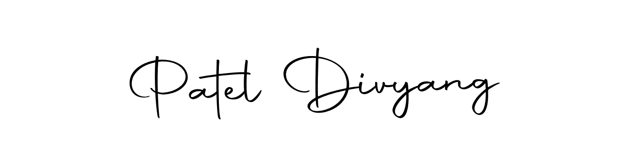 Use a signature maker to create a handwritten signature online. With this signature software, you can design (Autography-DOLnW) your own signature for name Patel Divyang. Patel Divyang signature style 10 images and pictures png