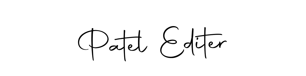 Design your own signature with our free online signature maker. With this signature software, you can create a handwritten (Autography-DOLnW) signature for name Patel Editer. Patel Editer signature style 10 images and pictures png