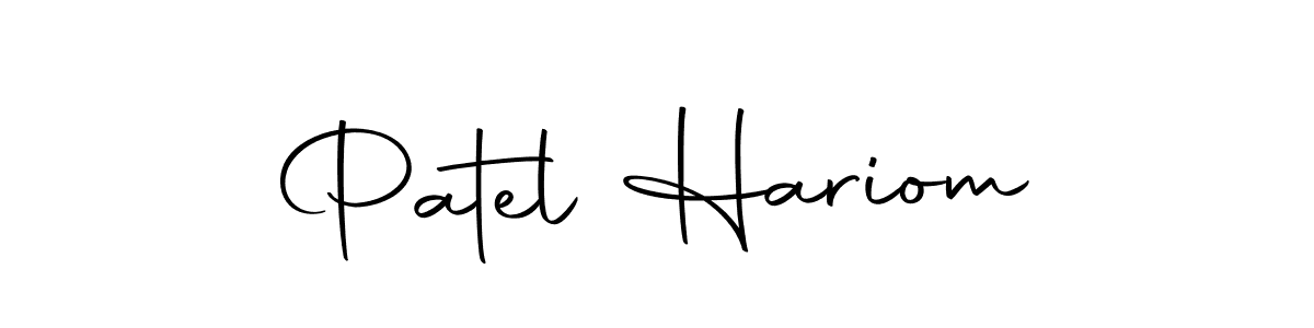 Use a signature maker to create a handwritten signature online. With this signature software, you can design (Autography-DOLnW) your own signature for name Patel Hariom. Patel Hariom signature style 10 images and pictures png