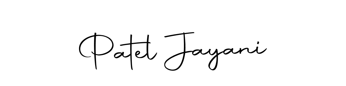 Create a beautiful signature design for name Patel Jayani. With this signature (Autography-DOLnW) fonts, you can make a handwritten signature for free. Patel Jayani signature style 10 images and pictures png