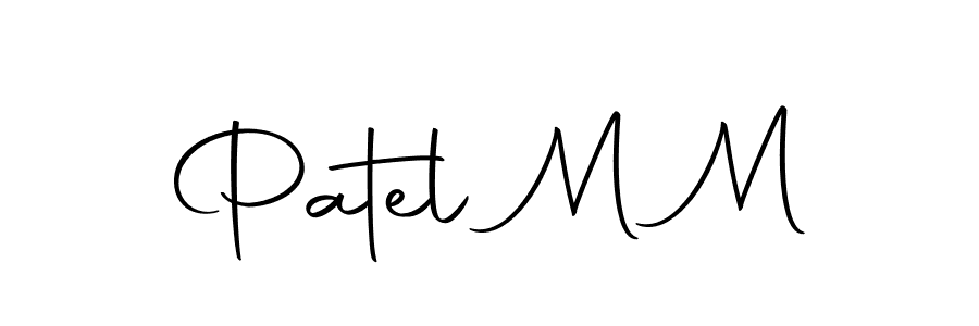 Use a signature maker to create a handwritten signature online. With this signature software, you can design (Autography-DOLnW) your own signature for name Patel M M. Patel M M signature style 10 images and pictures png