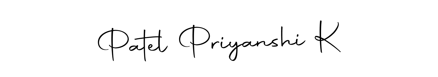 Similarly Autography-DOLnW is the best handwritten signature design. Signature creator online .You can use it as an online autograph creator for name Patel Priyanshi K. Patel Priyanshi K signature style 10 images and pictures png