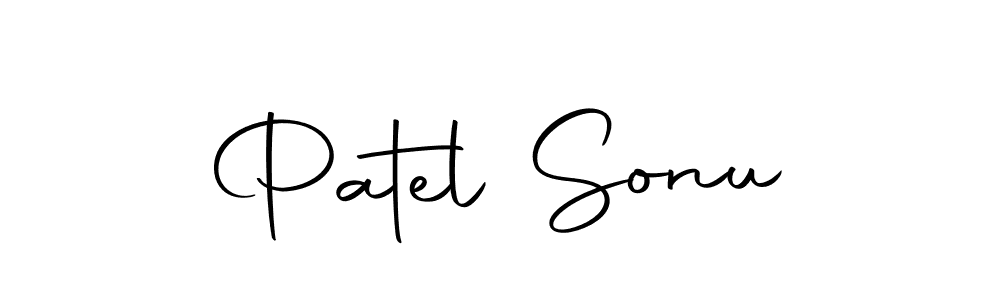 How to make Patel Sonu name signature. Use Autography-DOLnW style for creating short signs online. This is the latest handwritten sign. Patel Sonu signature style 10 images and pictures png