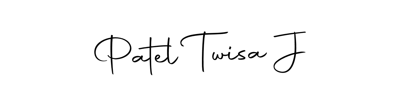 Use a signature maker to create a handwritten signature online. With this signature software, you can design (Autography-DOLnW) your own signature for name Patel Twisa J. Patel Twisa J signature style 10 images and pictures png