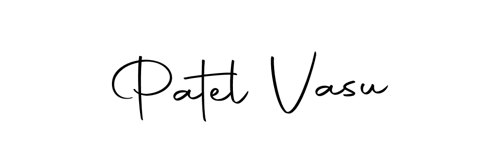 How to make Patel Vasu name signature. Use Autography-DOLnW style for creating short signs online. This is the latest handwritten sign. Patel Vasu signature style 10 images and pictures png